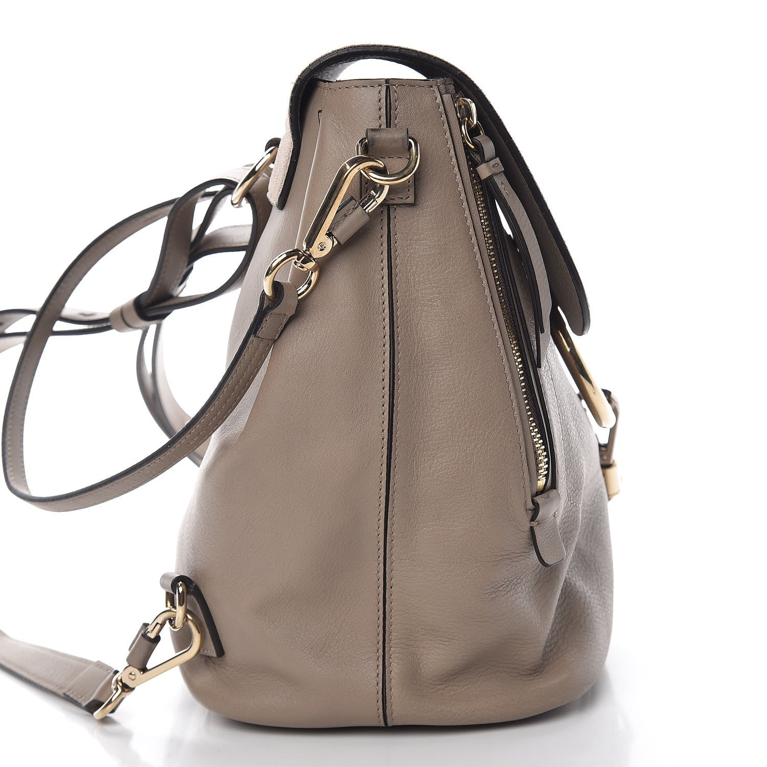 Chloe Suede Calfskin Medium Faye Backpack Motty Grey 16 of 18