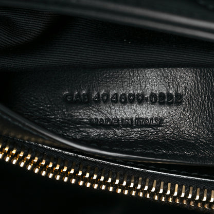 Saint Laurent Calfskin Y Quilted Monogram Small Loulou Chain Satchel Black 7 of 10