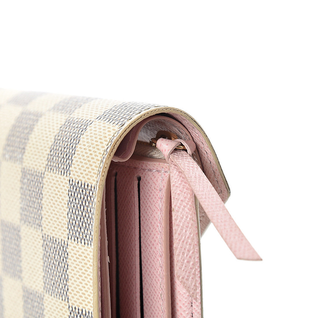 Louis Vuitton Damier Azur Victorine Wallet Rose Ballerine 8 of 15