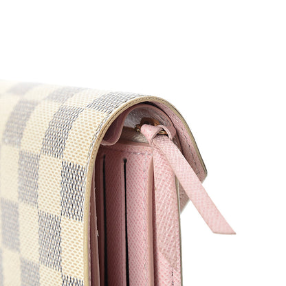 Louis Vuitton Damier Azur Victorine Wallet Rose Ballerine 8 of 15