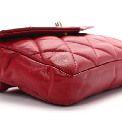 Chanel Lambskin Quilted Flap Waist Belt Bag 75 30 Red 8 of 14