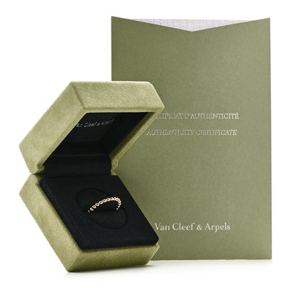 Van Cleef & Arpels 18K Rose Gold Medium Perlee Ring 61 9.5 5 of 5