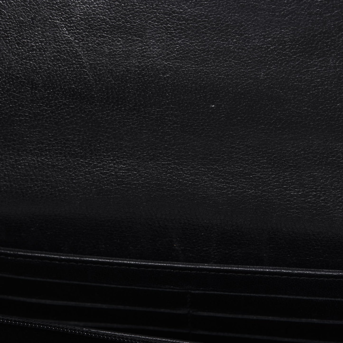 Sheepskin Quilted Mademoiselle Vintage Flap Wallet Black