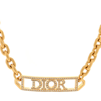 Christian Dior Metal Crystal Dio(r)evolution Choker Necklace Gold 1 of 4