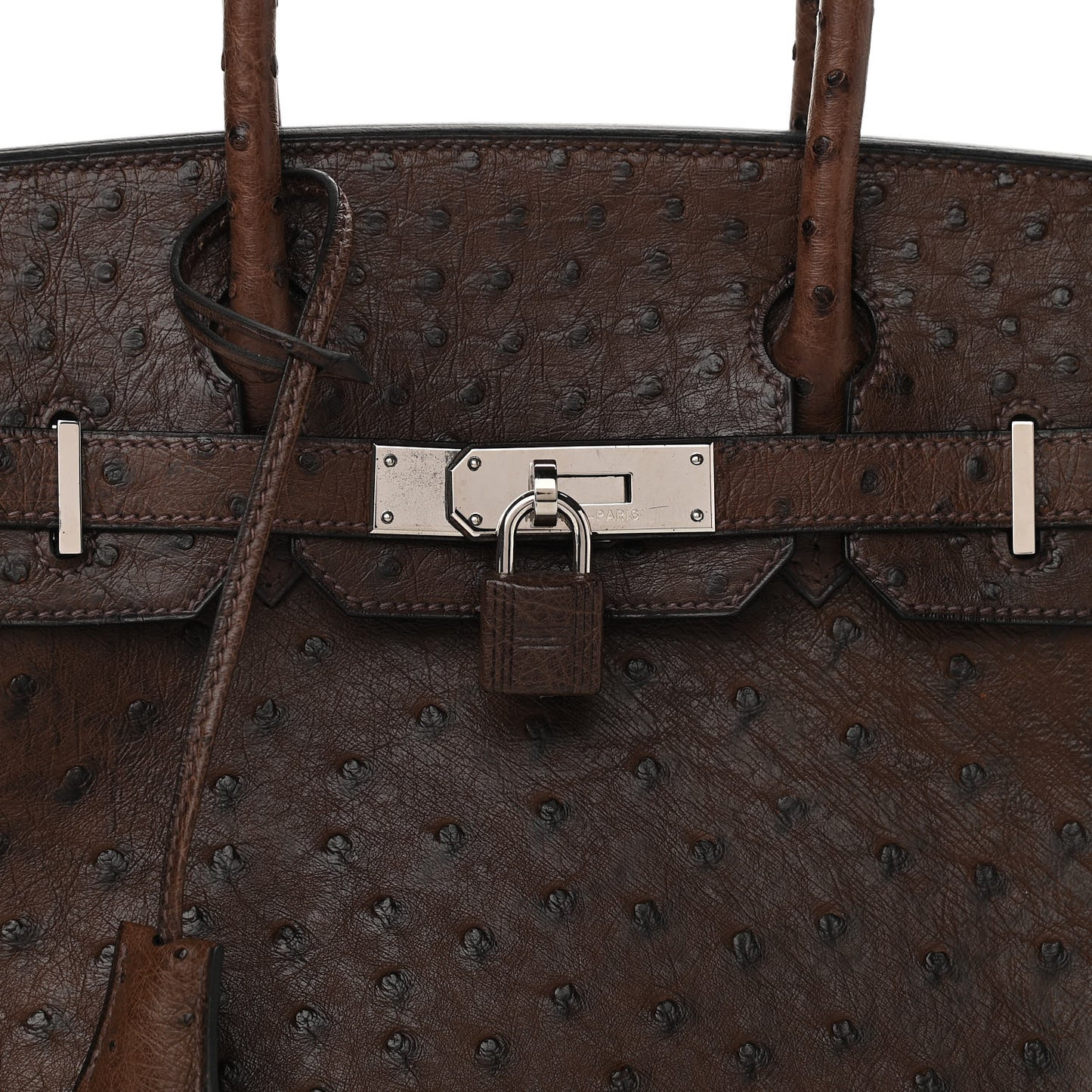 Ostrich Birkin 30 Chocolate