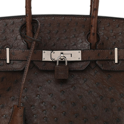 Hermes Ostrich Birkin 30 Chocolate 9 of 14