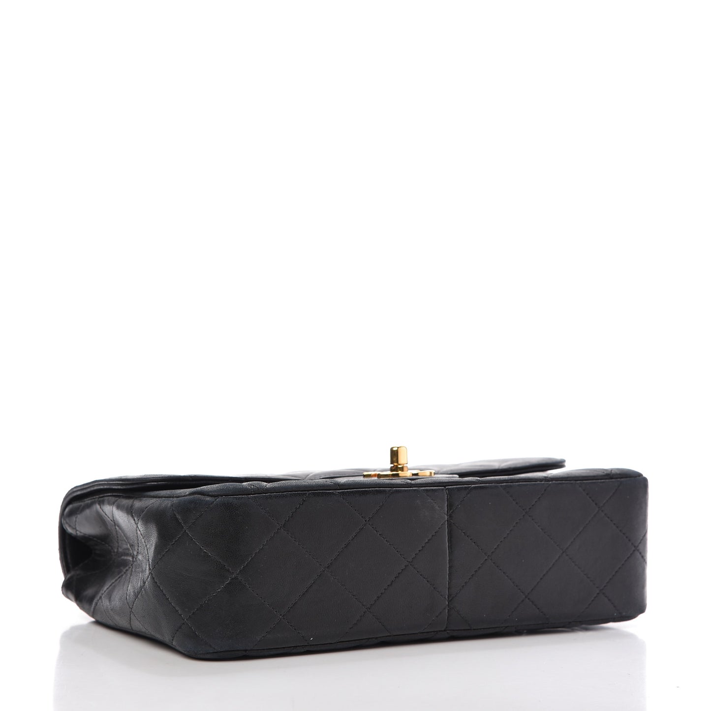 Lambskin Quilted Small Single Flap Black