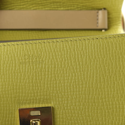 Chloe Grained Calfskin Lambskin Mini Bi-Color Drew Shoulder Bag Yellow Beige 8 of 10