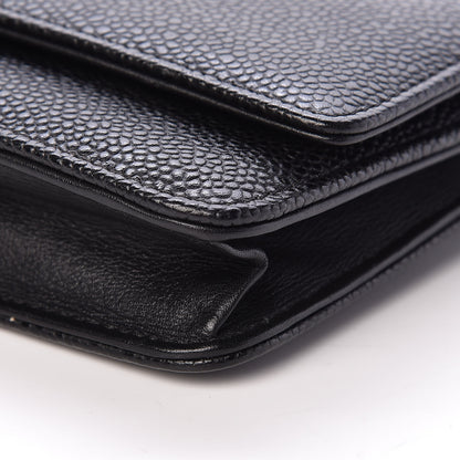 Chanel Caviar Timeless CC Wallet On Chain WOC Black 11 of 13