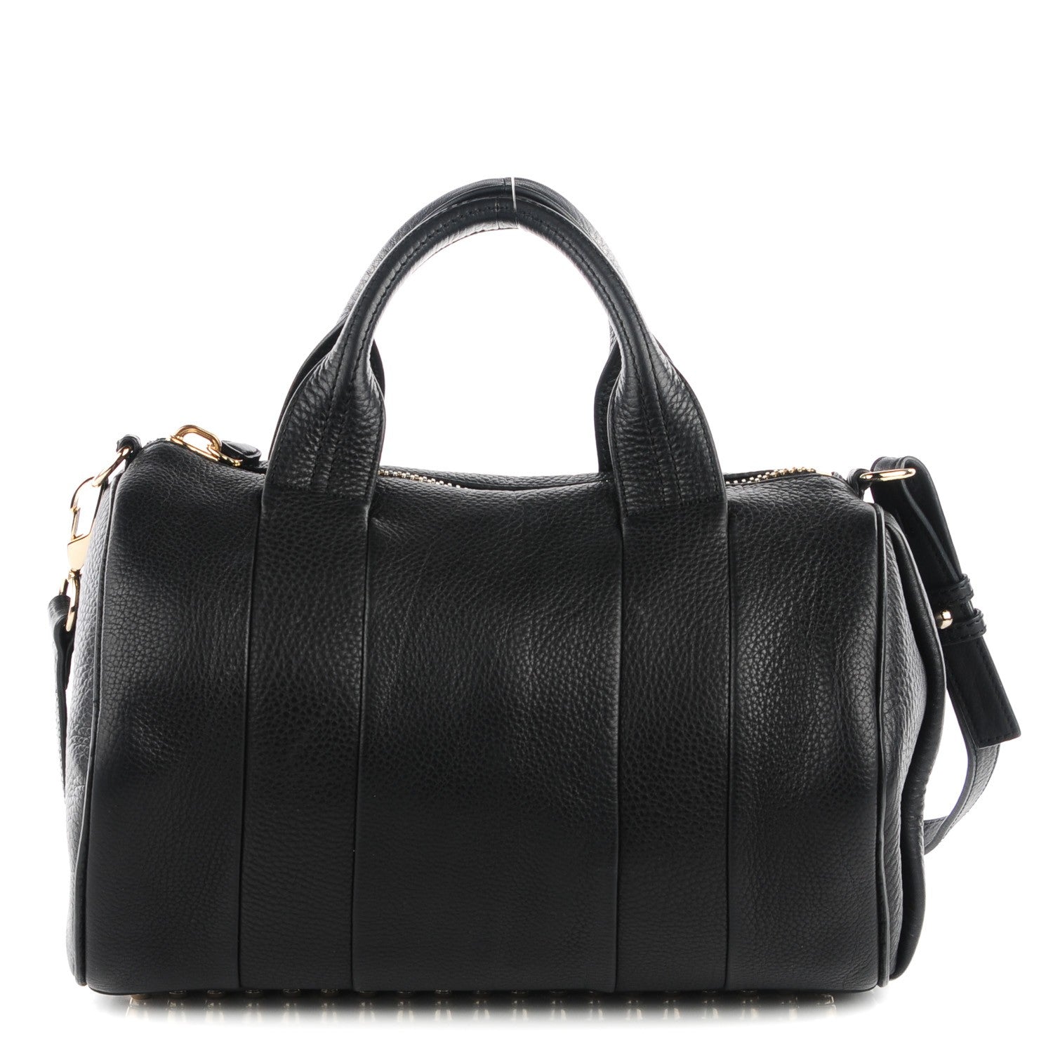 Alexander Wang Pebbled Lambskin Rocco Duffel Black Pale Gold Hardware 1 of 8