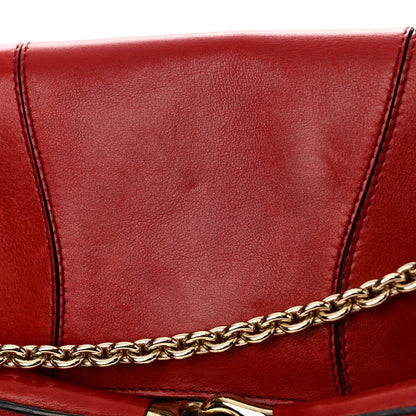 Gucci Calfskin Horsebit Chain Clutch Red 11 of 14