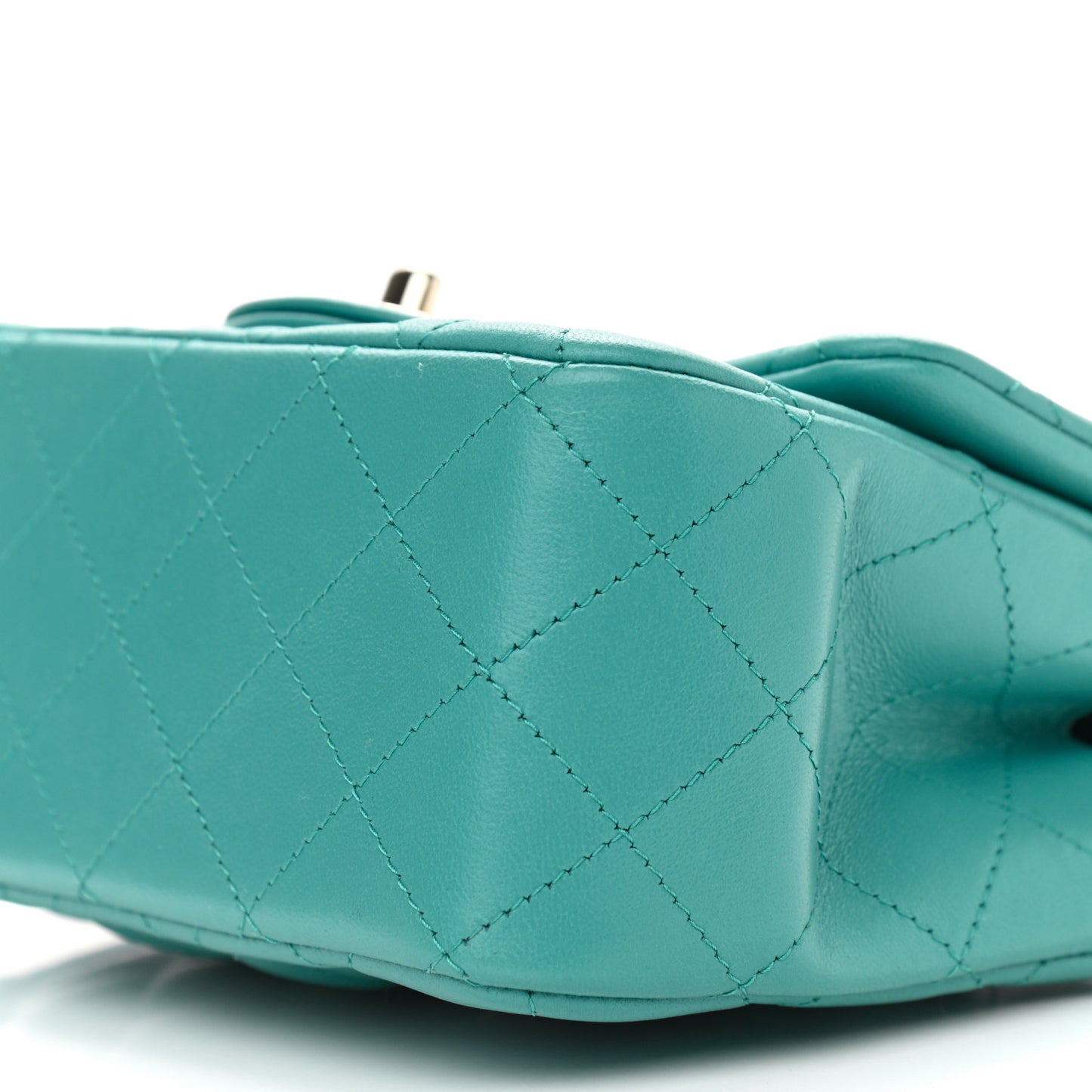 Lambskin Quilted Mini Square Flap Green