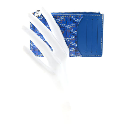 Goyard Goyardine Bourbon Zipped Card Holder Sky Blue 2 of 7