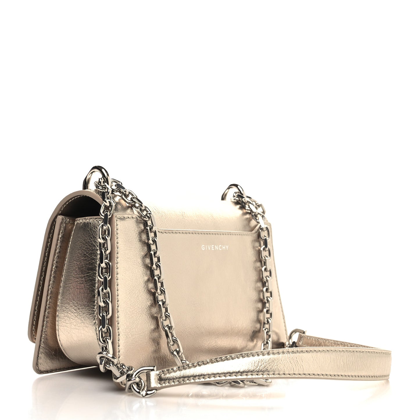 Laminated Calfskin Small 4G Sliding Chain Bag Dusty Gold