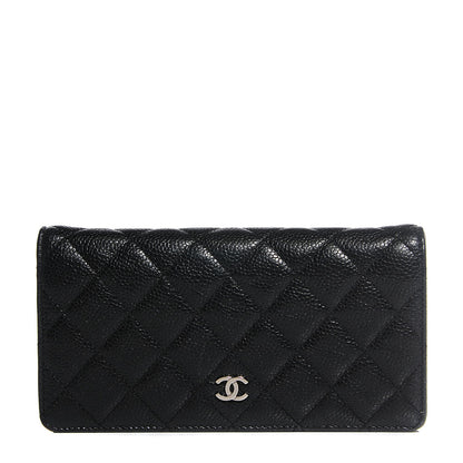 Chanel Caviar Quilted Yen Wallet Black 1 of 9