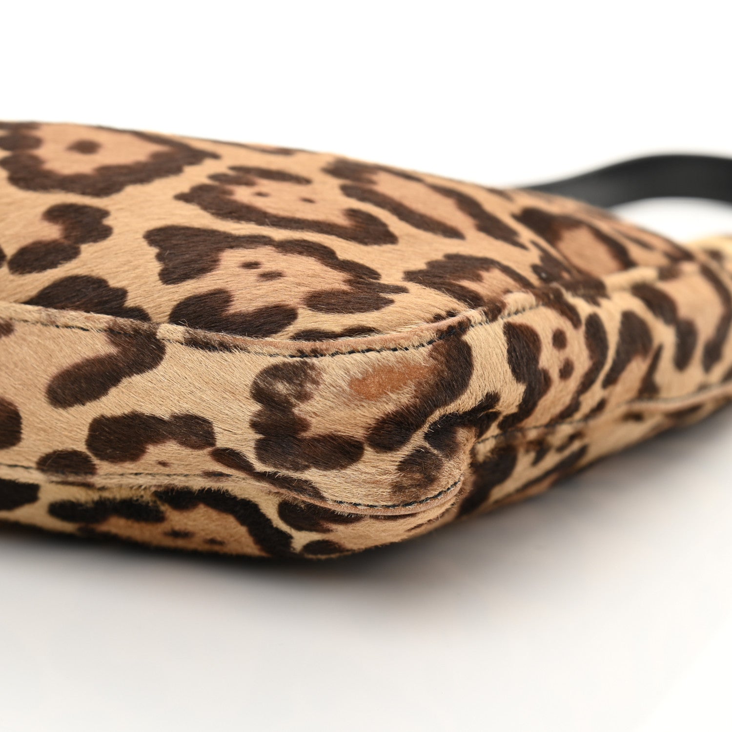 Fendi Calf Hair Leopard Print Shoulder Bag Brown Black 9 of 19