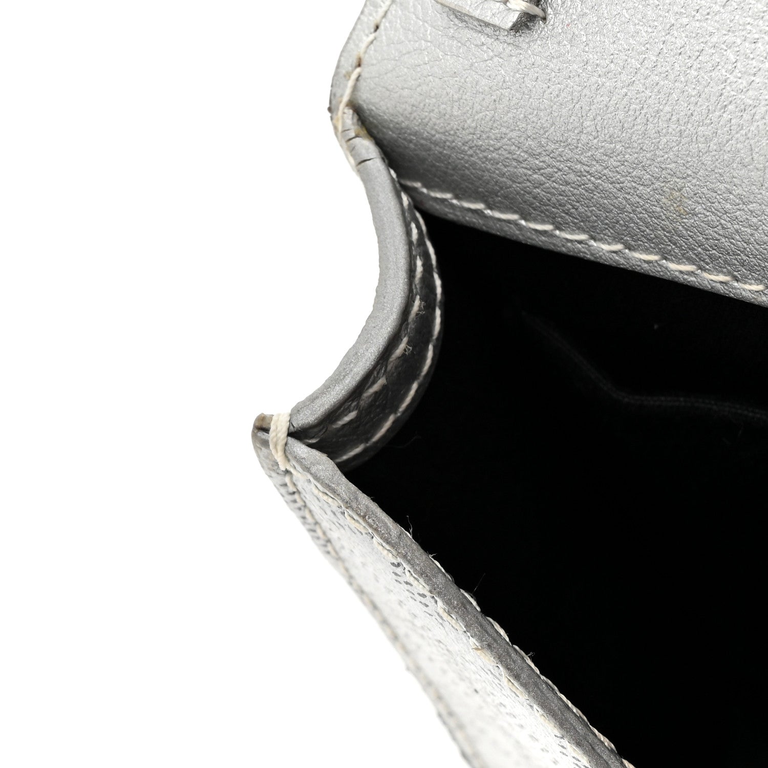 Goyard Goyardine Monte Carlo Bois Clutch With Strap Silver 12 of 17