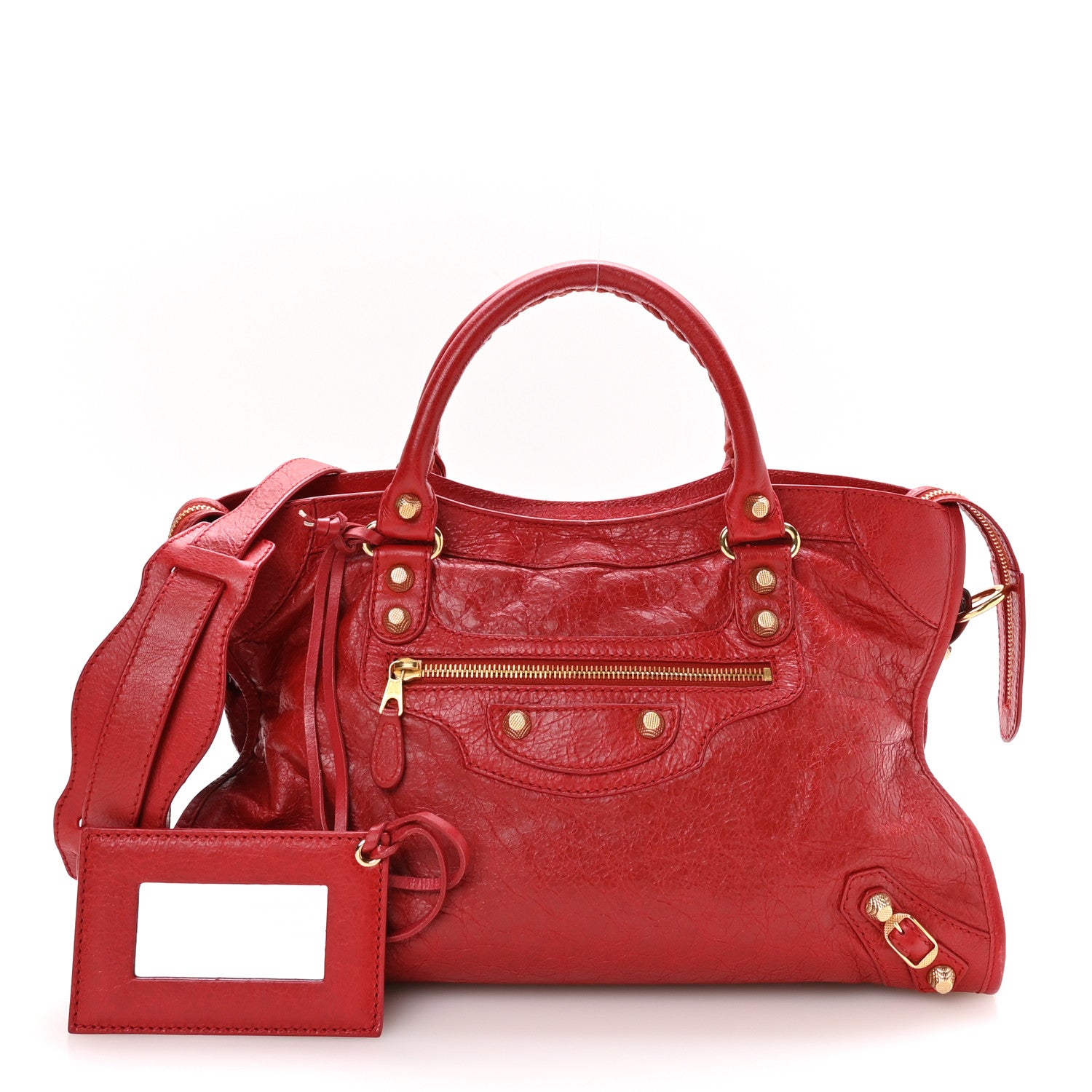 Balenciaga Agneau Giant 12 Gold Hardware City Rouge Lipstick 2 of 11