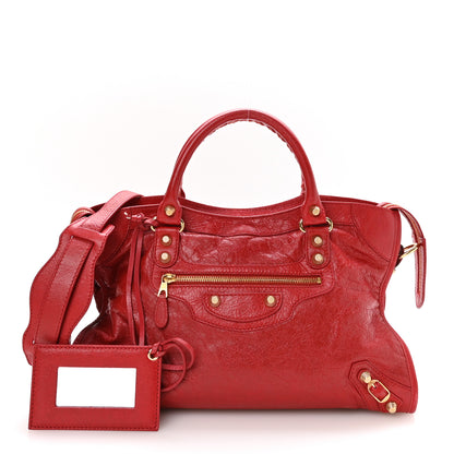 Balenciaga Agneau Giant 12 Gold Hardware City Rouge Lipstick 2 of 11