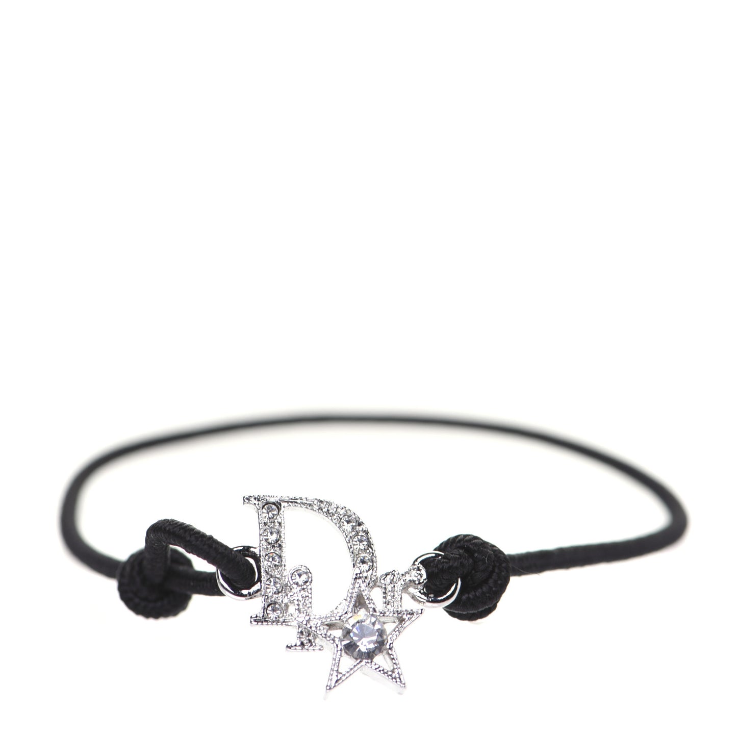 Crystal Star Logo Bracelet Black