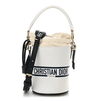 Christian Dior Calfskin Micro Dior Vibe Bucket White Blue 1 of 10