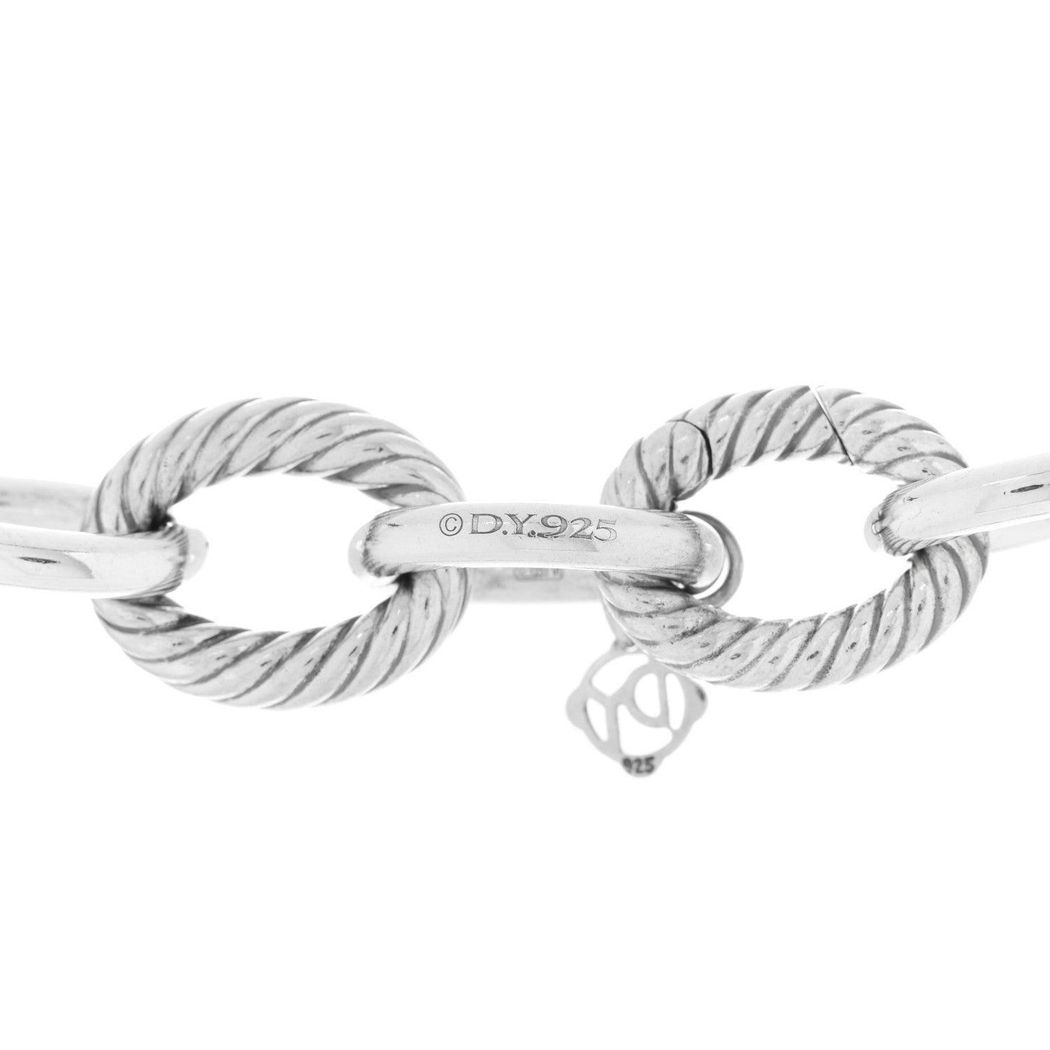 David Yurman Sterling Silver 16mm Large Oval Link Necklace 5 of 6