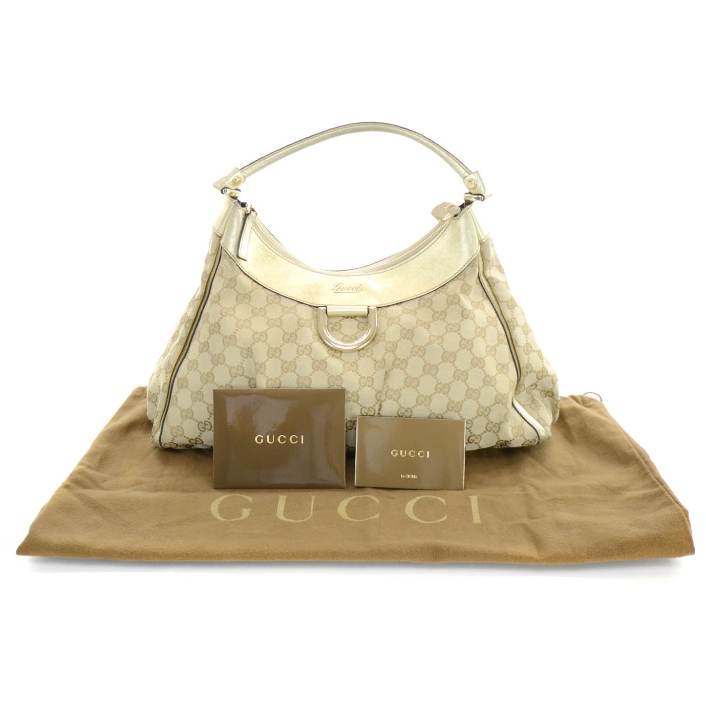 Monogram D Gold Hobo Metallic