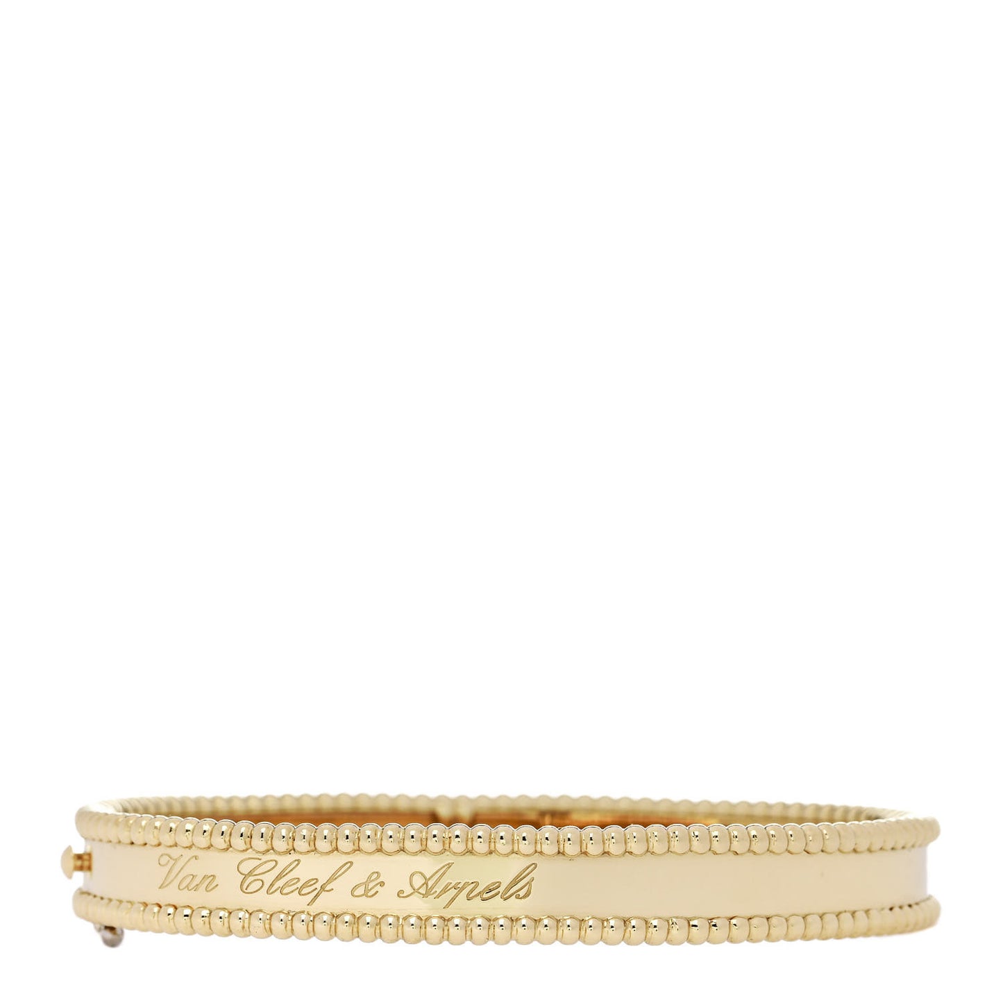 18K Yellow Gold Perlee Signature Bangle Bracelet M