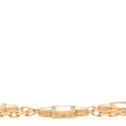Van Cleef & Arpels 18K Yellow Gold Mother of Pearl 5 Motifs Vintage Alhambra Bracelet 4 of 4
