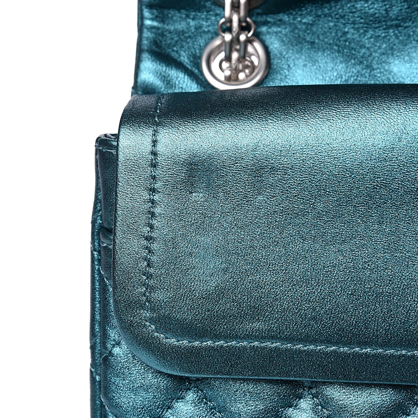 Metallic Calfskin 2.55 Reissue 225 Flap Turquoise