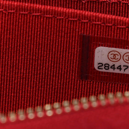 Chanel Caviar Quilted Zip Coin Purse Red 7 of 7