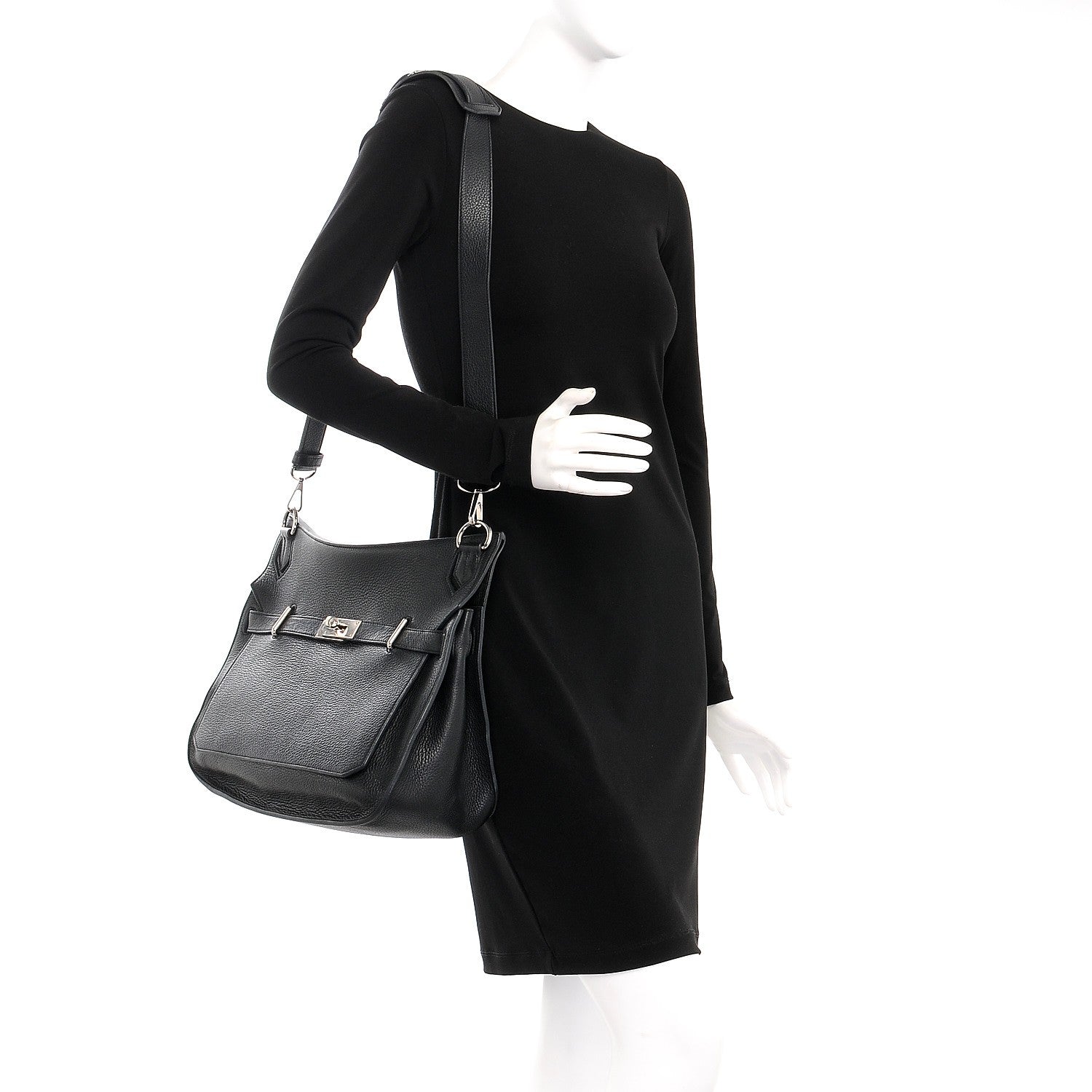 Hermes Taurillon Clemence Jypsiere 37 Black 2 of 9