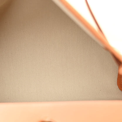 Hermes Military Toile Vache Hunter Herbag Zip Retourne 31 PM Beton Naturel 6 of 12