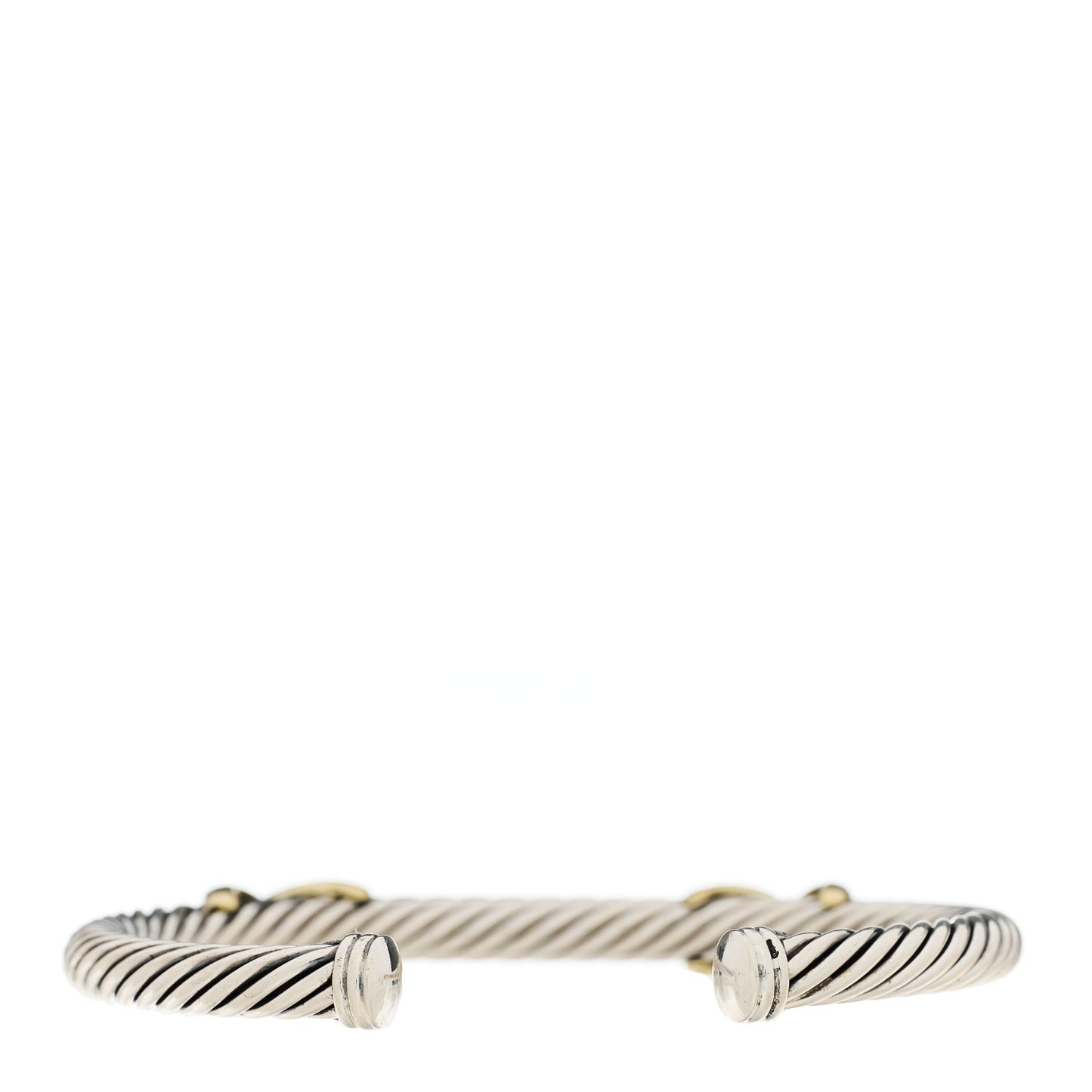 Sterling Silver 14K Yellow Gold 5mm Double X Cable Bracelet
