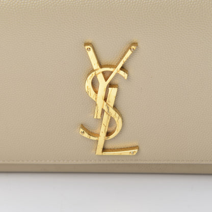 Saint Laurent Grain De Poudre Classic Monogram Cassandre Clutch Nude Powder 13 of 14