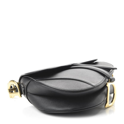 Christian Dior Grained Calfskin Saddle Bag Black 4 of 11