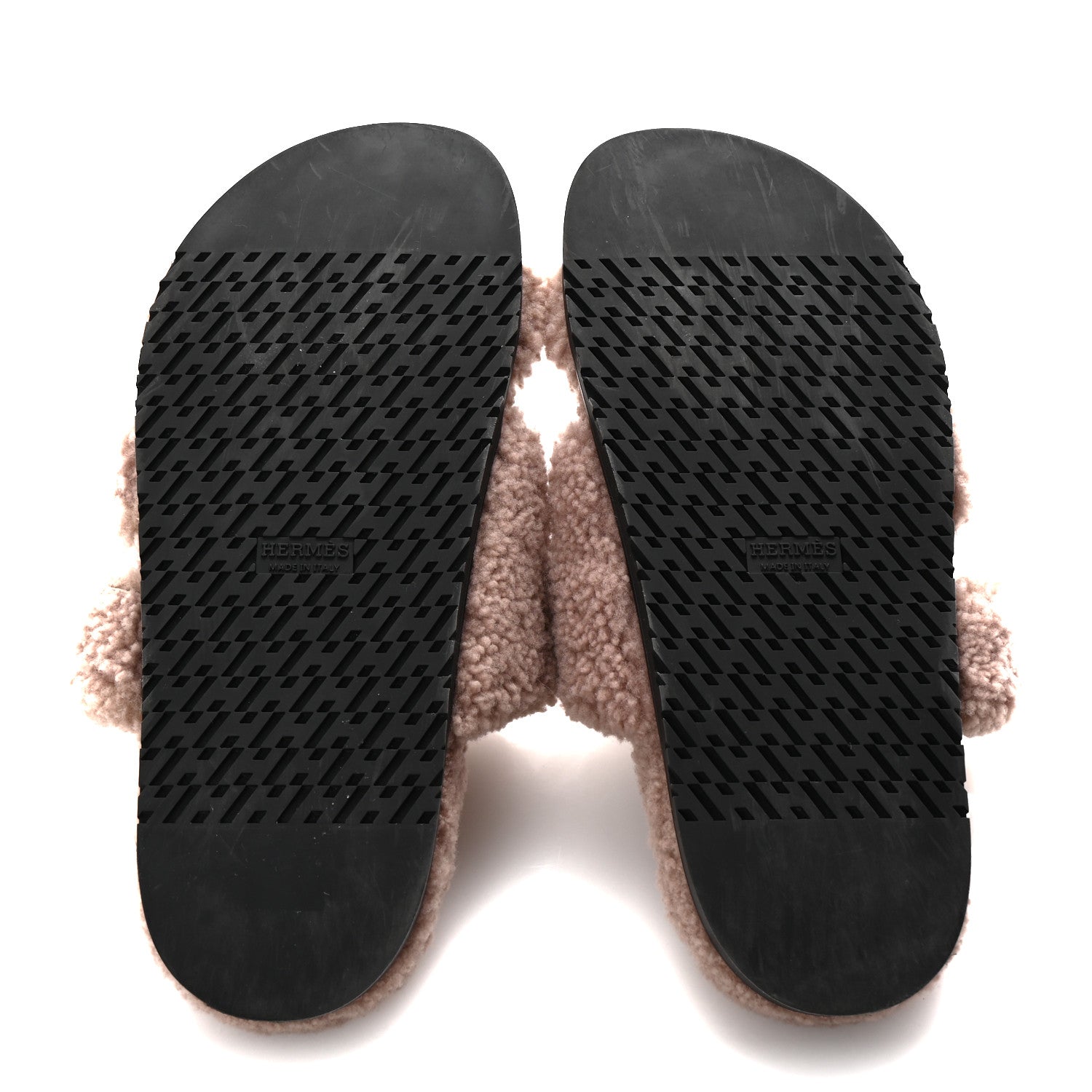 Hermes Woolskin Womens Chypre Sandals 40 Bois De Santal 6 of 9