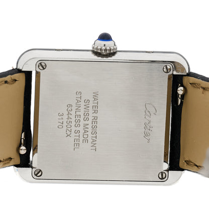 Cartier Stainless Steel Calfskin 24mm Tank Solo Quartz Watch 4 of 4
