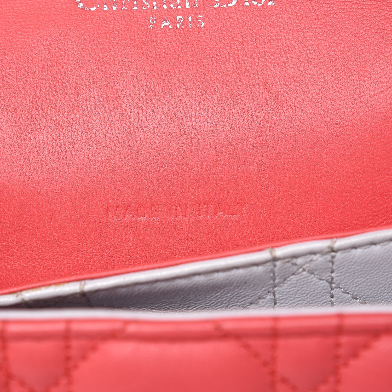 Christian Dior Lambskin Cannage Medium Miss Dior Flap Coral 7 of 13