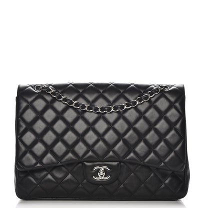 Chanel Lambskin Quilted Maxi Single Flap Black 1 of 7