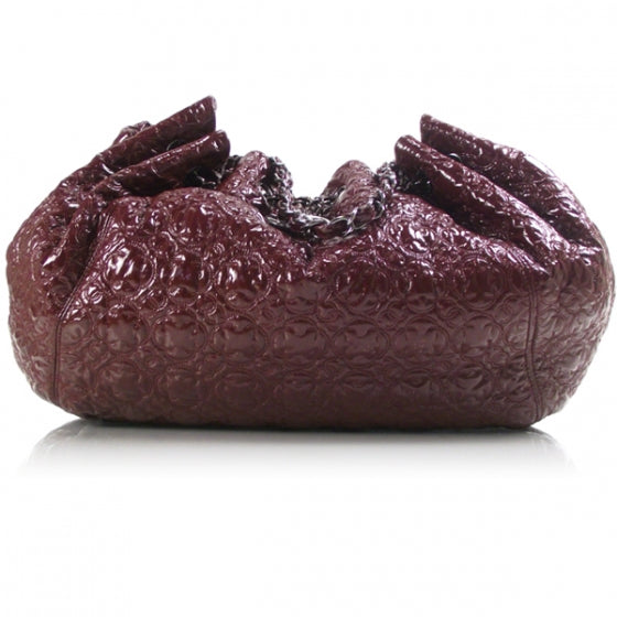 Chanel Coco Cabas Burgundy Patent 1 of 10