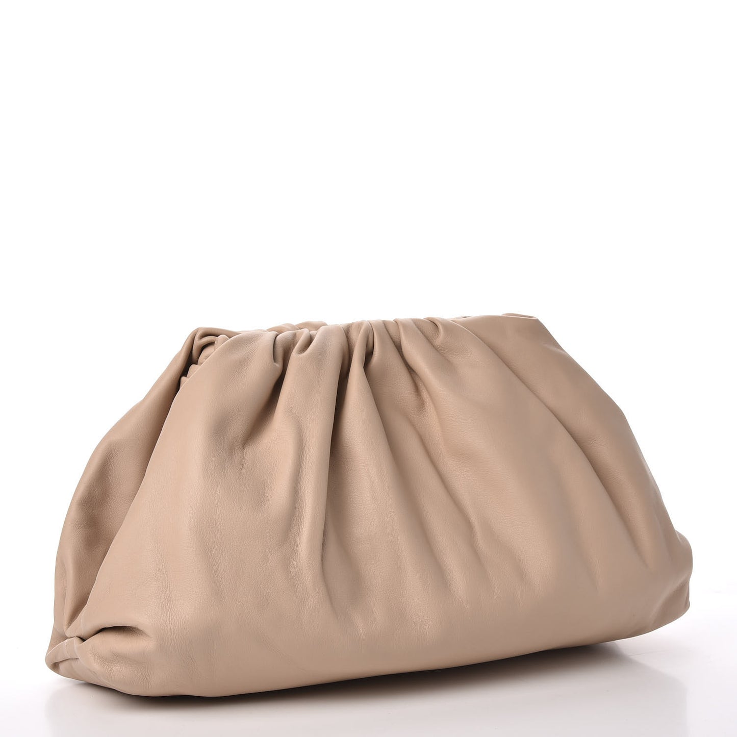 Smooth Butter Calf The Pouch Oversized Clutch Nude