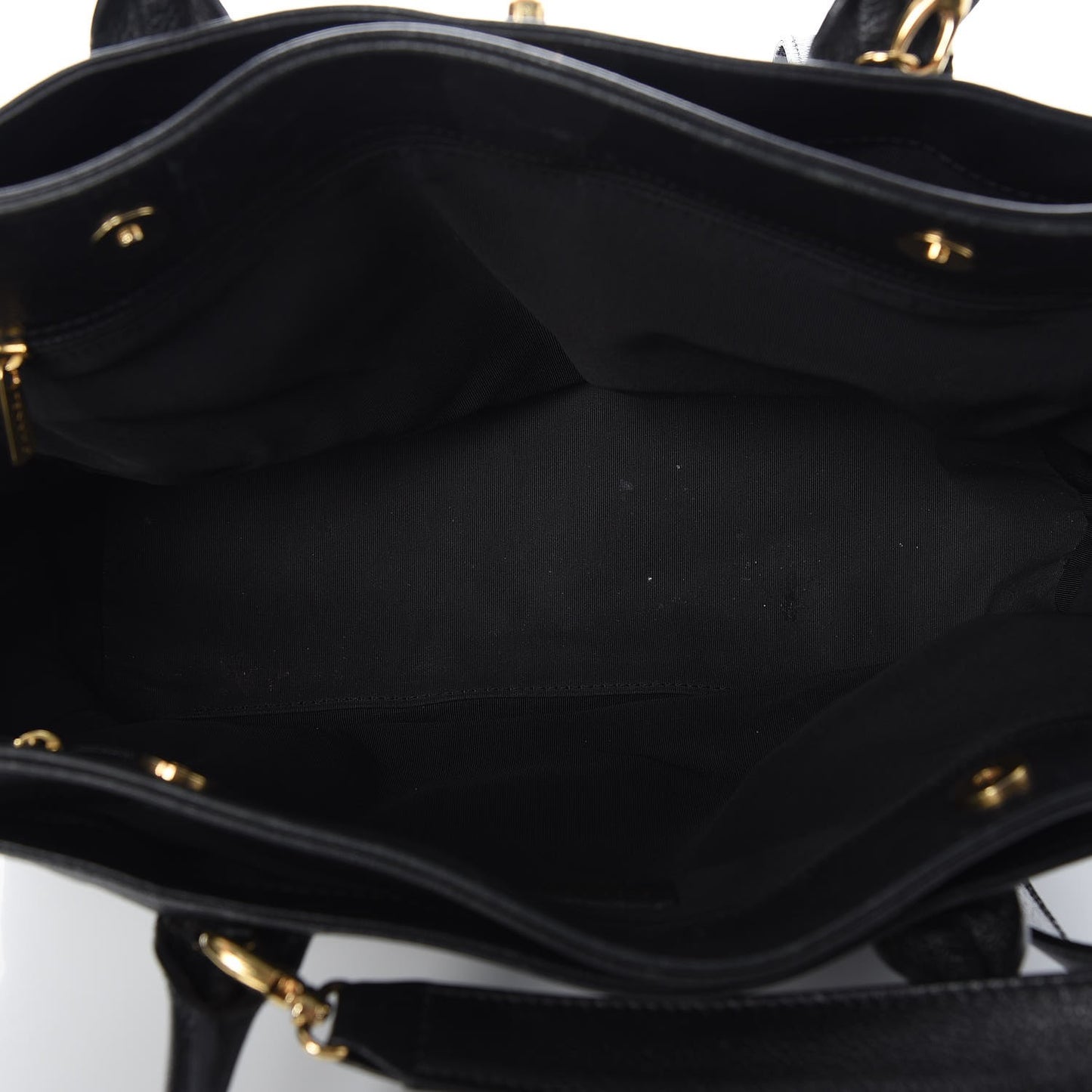 Calfskin Cerf Executive Shopper Tote Black