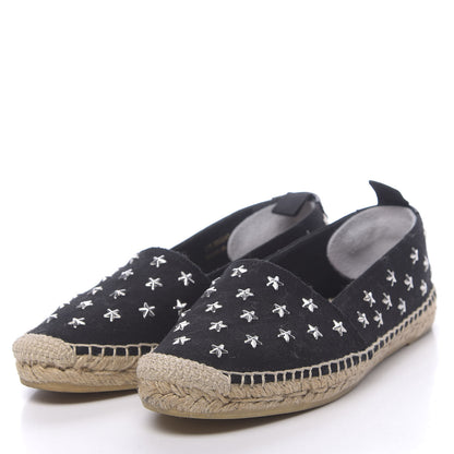 Saint Laurent Canvas Star Studded Espadrilles 36 Black 3 of 11