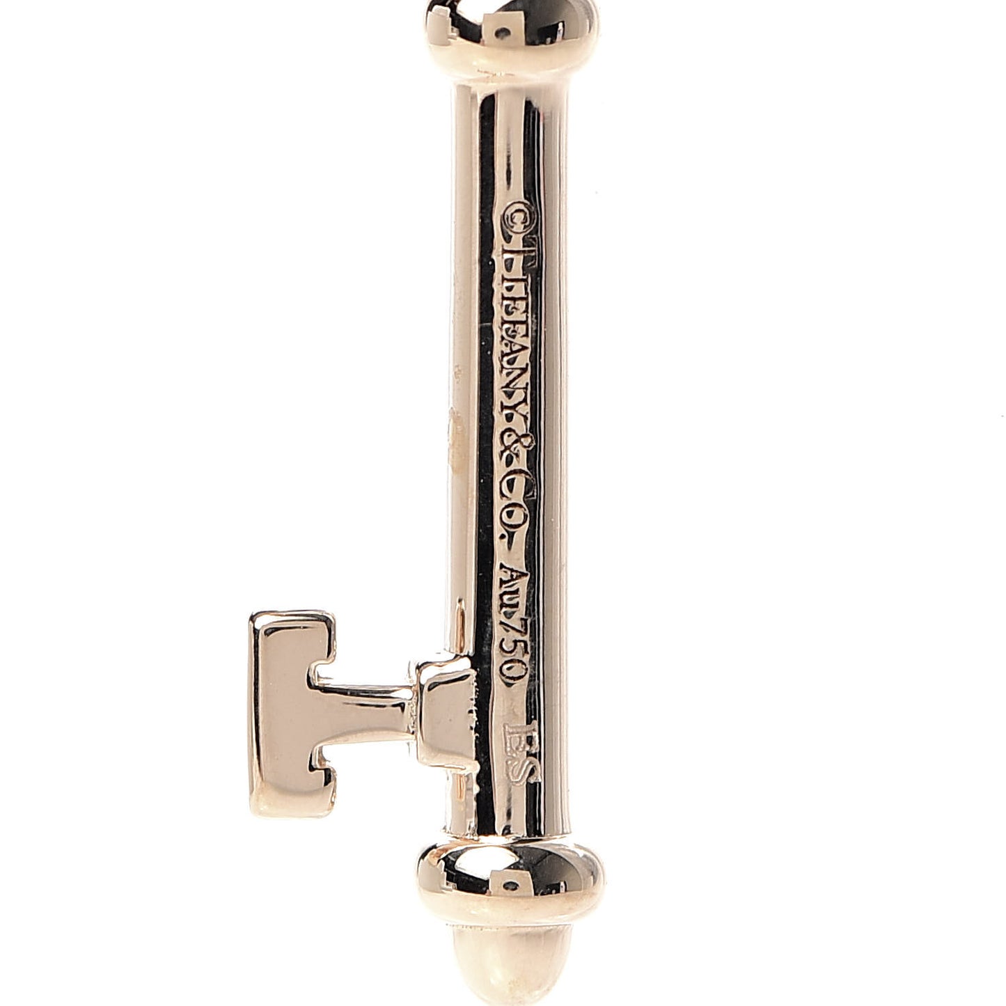 18K Rose Gold Ruby Atlas Pierced Key Pendant