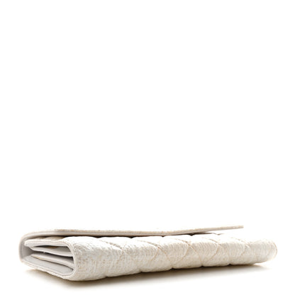 Chanel Tweed Quilted Flap Wallet White 4 of 12
