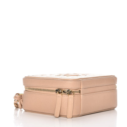 Chanel Caviar Quilted Medium CC Filigree Vanity Case Beige 4 of 7
