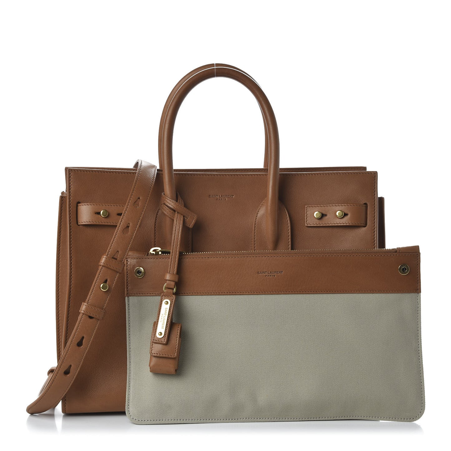 Grained Calfskin Small Supple Sac De Jour Tan