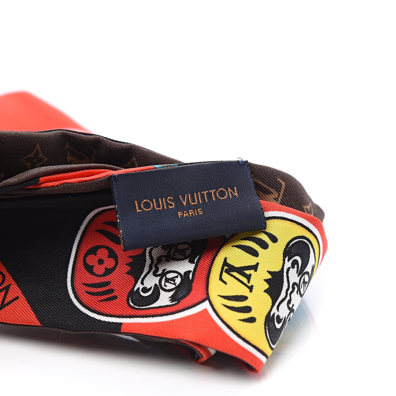 Louis Vuitton Silk Monogram Kabuki Stickers BB Bandeau Black 2 of 2