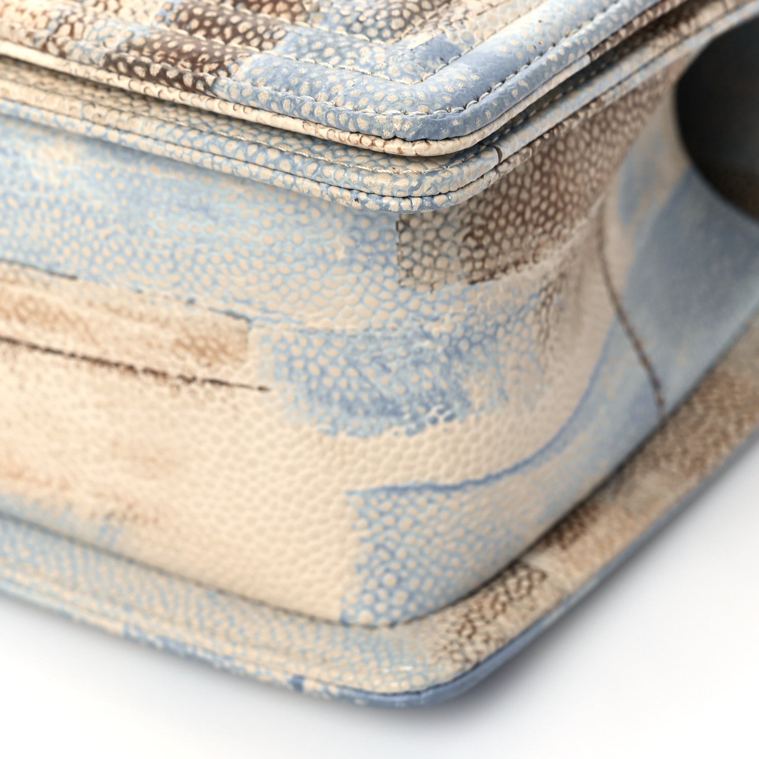 Chanel Painted Caviar Quilted Medium Boy In Cuba Flap Blue 8 of 8